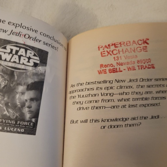 Star Wars The New Jedi Order- The Final Prophecy-Paper Back SciFi Book - Picture 3 of 4